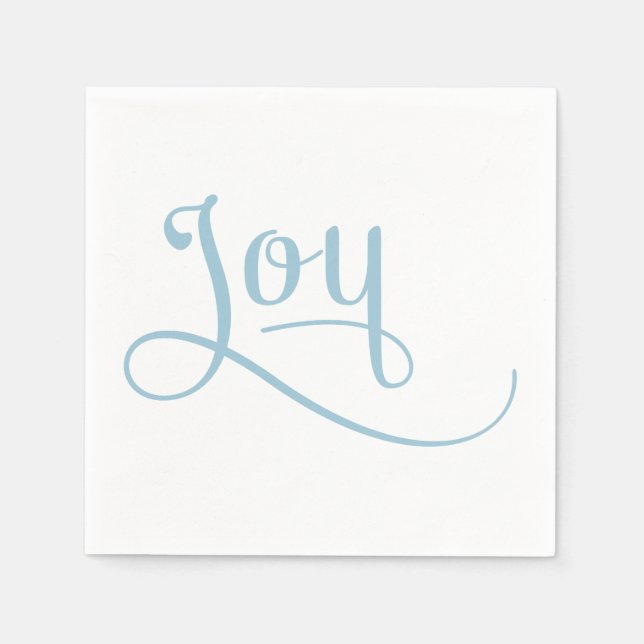 Serviette En Papier Joy Script Sky (Devant)