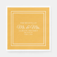 Joyau moderne Tone moutarde Jaune Mariage blanc