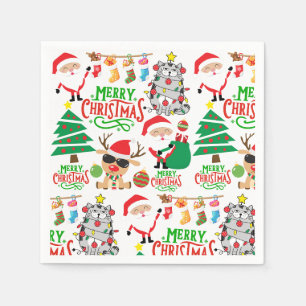 Serviette En Papier Joyeuse fête de Noël