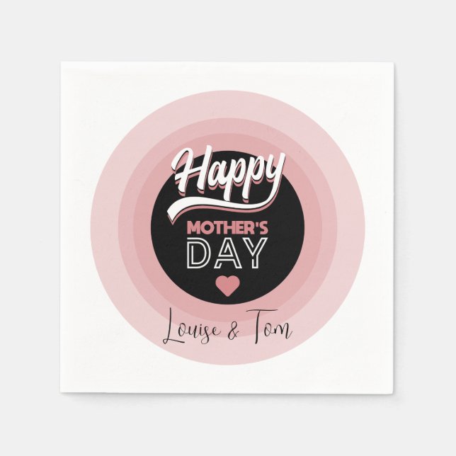 Serviette En Papier Joyeuse fête des mères (Devant)