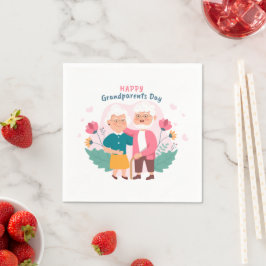 Serviette En Papier Joyeuse Journée des grands-parents