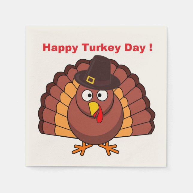 SERVIETTE EN PAPIER JOYEUSE JOURNÉE TURQUIE (Devant)