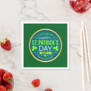 Serviette En Papier Joyeuse St. Patrick, "Chance des Irlandais"
