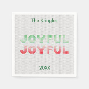 Serviette En Papier Joyeuse typographie Sweat de Noël