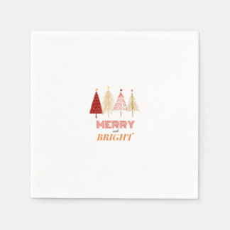 Serviette En Papier Joyeuses et brillantes serviettes de Noël