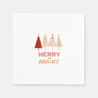 Serviette En Papier Joyeuses et brillantes serviettes de Noël