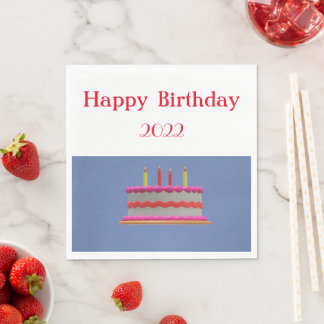 Serviette En Papier Joyeuses serviettes d'anniversaire
