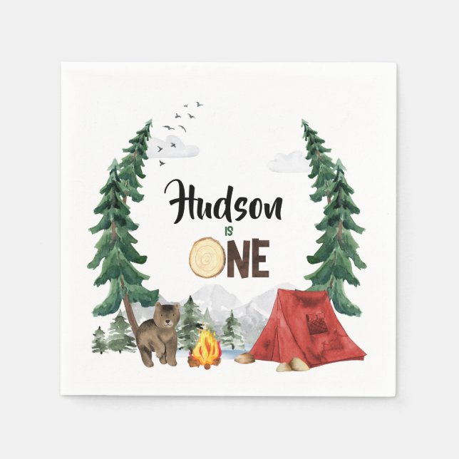 Serviette En Papier Joyeuses serviettes de camping (Devant)