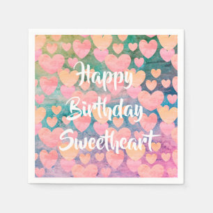 Serviette En Papier Joyeuses serviettes de fête pour amoureux
