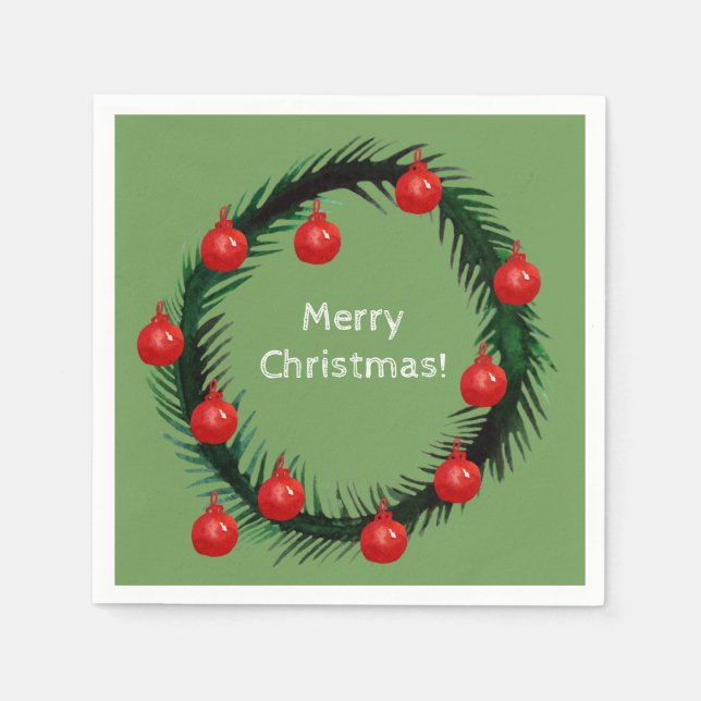 Serviette En Papier Joyeuses serviettes de Noël (Devant)