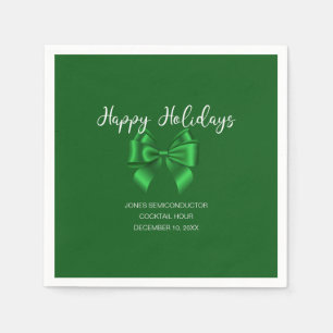 Serviette En Papier Joyeuses vacances Élégant vert