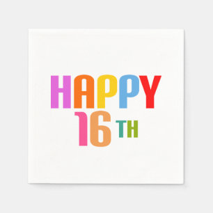 Serviette En Papier Joyeux 16ème