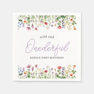 Serviette En Papier Joyeux 1er anniversaire Wild and Onederful Wildflo