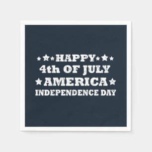 Serviette En Papier Joyeux 4 juillet Amérique