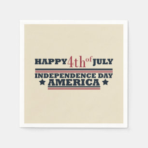 Serviette En Papier Joyeux 4 juillet fête de l'indépendance Amérique