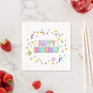 Serviette En Papier Joyeux Anniversaire