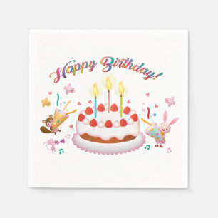 Serviette En Papier Joyeux anniversaire