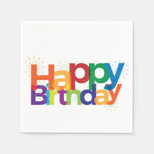 Serviette En Papier Joyeux anniversaire