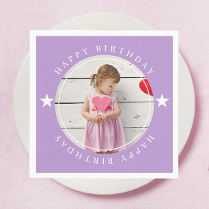 Serviette En Papier Joyeux Anniversaire Avec Photo