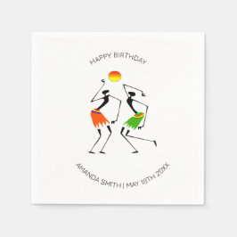 Serviette En Papier Joyeux Anniversaire Bright Sun Dance