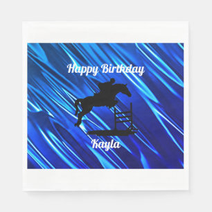 Serviette En Papier Joyeux Anniversaire Chasseur Cheval Jumper Equestr