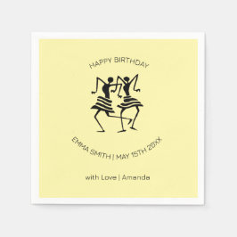 Serviette En Papier Joyeux anniversaire, Fête fantastique Danse