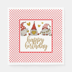 Serviette En Papier Joyeux Anniversaire Gnomes