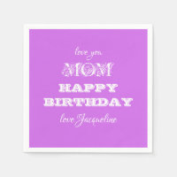 Joyeux Anniversaire Maman Chic Script Nom Élégant