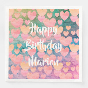 Serviette En Papier Joyeux anniversaire #Marion serviettes de fête par