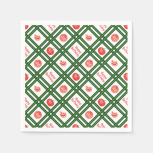 Serviette En Papier Joyeux anniversaire - Motif de tomates fraîches