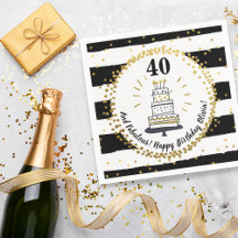 Joyeux anniversaire n'importe quel âge Noir, Blanc
