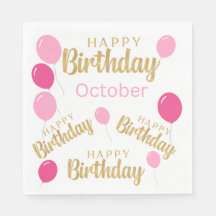 Joyeux anniversaire Octobre Anniversaire Papier Na