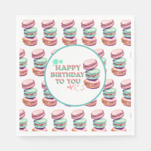 Serviette En Papier Joyeux Anniversaire Pour Vous Macaron