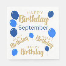 Joyeux anniversaire Septembre anniversaires Papier