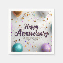 Joyeux Anniversaire serviettes