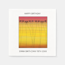 Serviette En Papier Joyeux Anniversaire, Sommeil Tropical