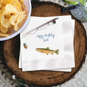 Serviette En Papier Joyeux Anniversaire Truite Fête Adulte
