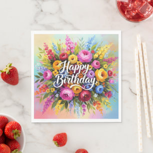 Serviette En Papier Joyeux Anniversaire Vœux