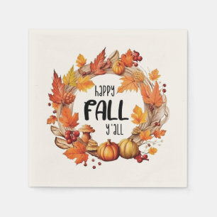 Serviette En Papier Joyeux automne Y'all