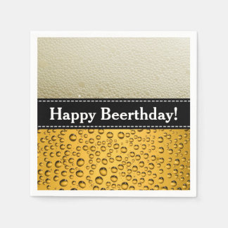 Serviette En Papier Joyeux Beerthday ! Anniversaire ou Personnaliser a