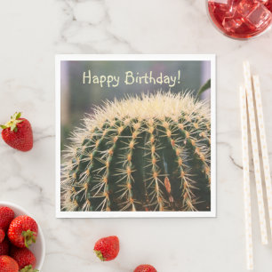Serviette En Papier Joyeux Cactus d'anniversaire