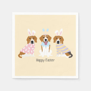 Serviette En Papier Joyeux Chiens Beagles de Pâques