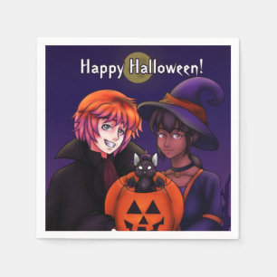 Serviette En Papier Joyeux costumes d'Halloween