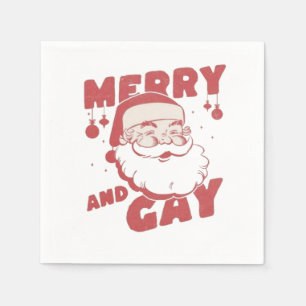 Serviette En Papier Joyeux et gai Noël Funny Christmas LGBTQ Fierté