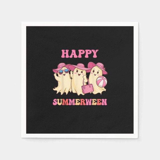 Serviette En Papier Joyeux été d'été Halloween Costumes Ghost L (Devant)