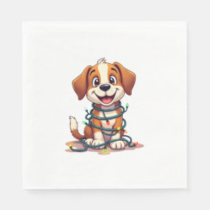 Serviette En Papier Joyeux feux Beagles