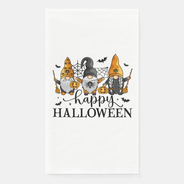 Serviette En Papier Joyeux Gnomes d'Halloween (Devant)