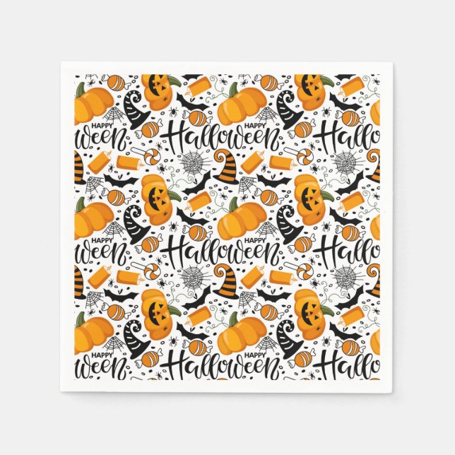 Serviette En Papier Joyeux Halloween (Devant)