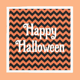 Serviette En Papier Joyeux Halloween chevron rayé fête pour enfants