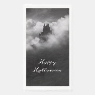 Serviette En Papier Joyeux Halloween Éffrayant Castle Party